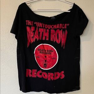 Death Row Records Black Short Sleeve Tee